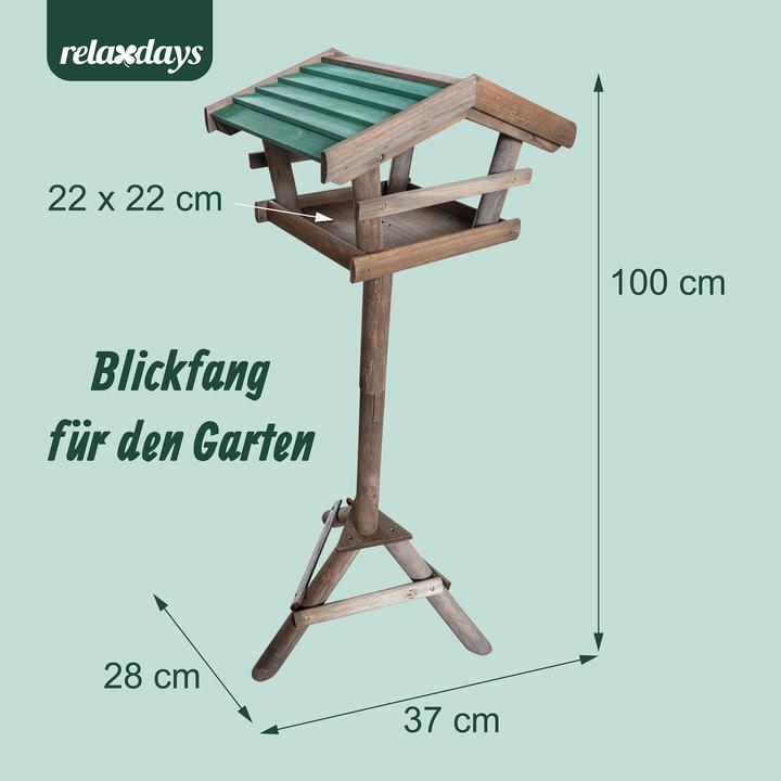 Actual product image Relaxdays Birdhouse with Stand approx 100 x 37 x 43 cm