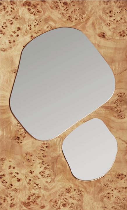 Ferm Living Folia Mirror - H82 - Natural Burl (50 x 82 cm)