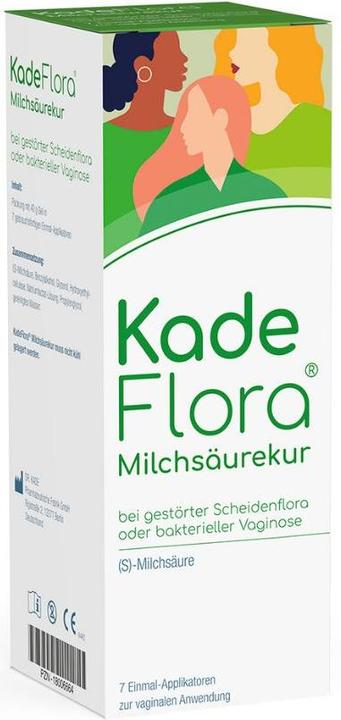 Produktbild KadeFlora Milchsäurekur Einmal-Applikatoren bei gestörter Scheidenflora oder bakterieller Vaginose (Intimwaschlotion)