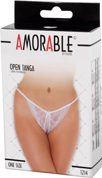 Produktbild Amorable by Rimba Tanga Slip Lace With Open Crotch - White (One Size)