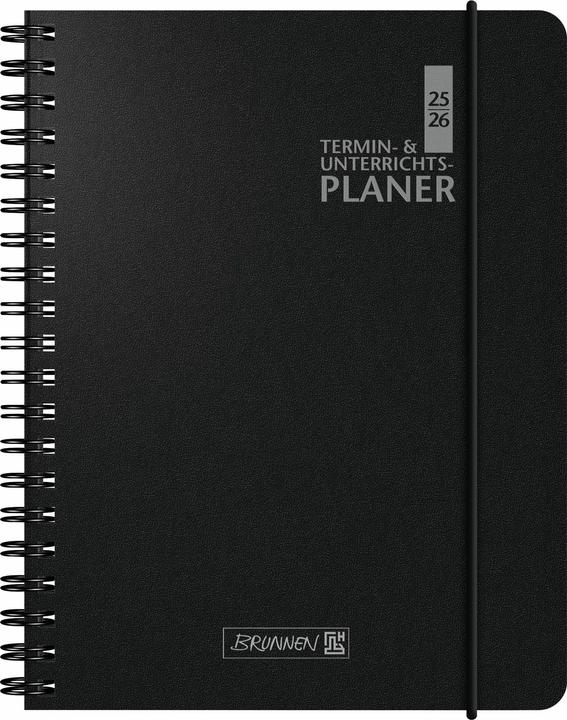 Produktbild Lehrerkalender Überformat A5 Baladek-Einband schwarz 2025/2026 (A5, 1 Woche / 2 Seiten)