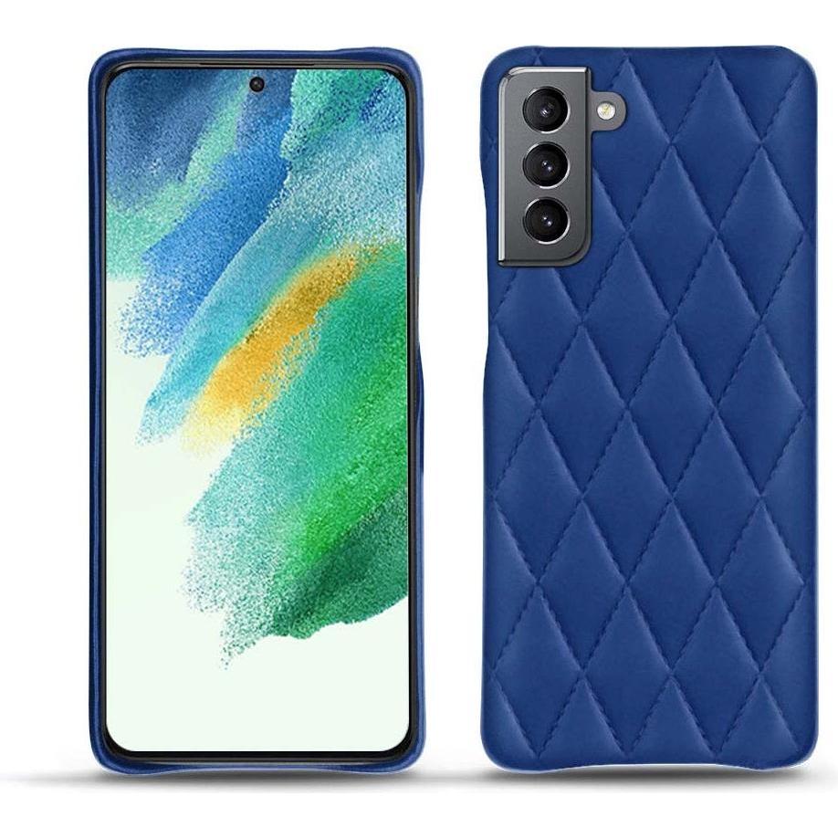 Noreve Lederschutzhülle Samsung Galaxy S21 FE (Samsung Galaxy S21 FE), Smartphone Hülle, Blau