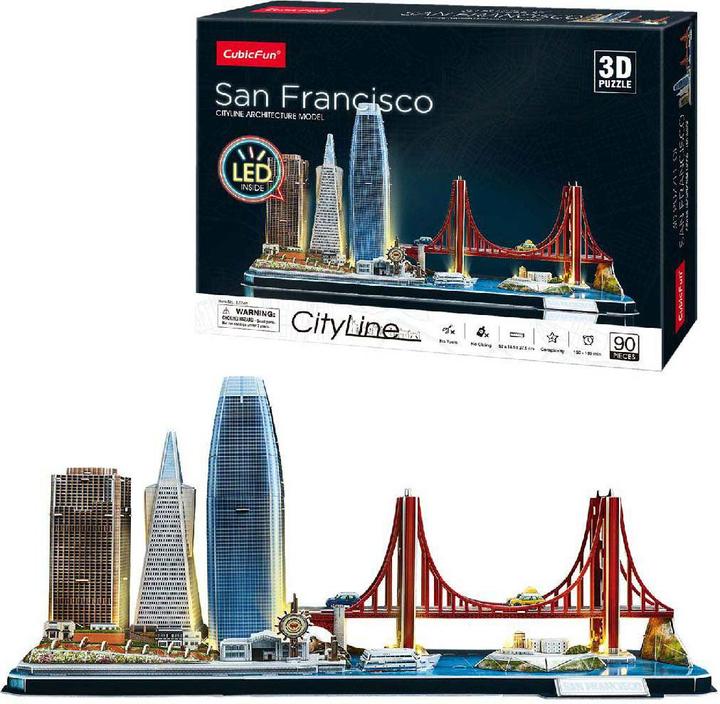 Produktbild Cubicfun 3d Puzzel City Line San Francisco LED (90 Teile)