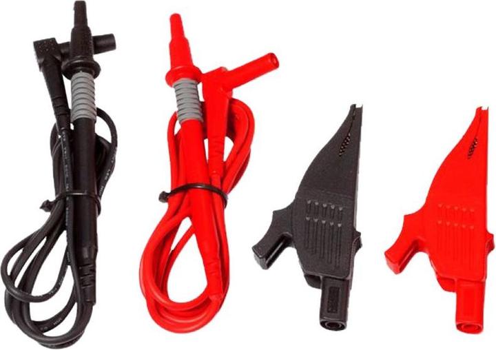 Benning 10056274 Meetsnoeren met krokodillenklemmen rood, zwart t.b.v. PV 1-1+, PV 2, 2-delig