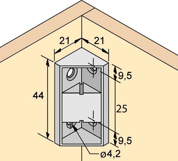 Image du produit EBB Equerres d'angles, bruns (Raccords d'angle, 1 pcs)