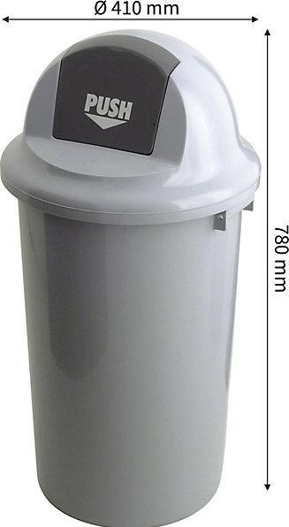 Produktbild kaiserkraft Abfallsammler mit Klappdeckel (47 l)