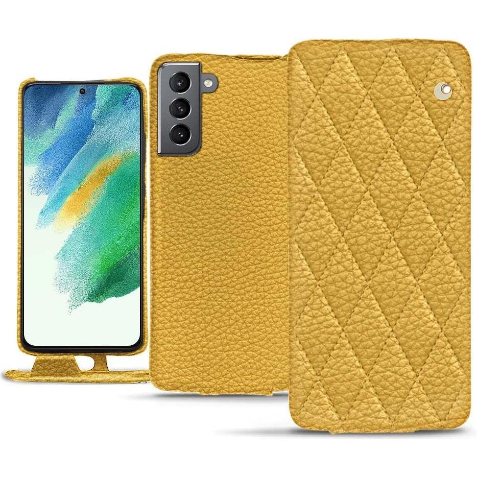 Thumbnail - Noreve Lederschutzhülle vertikal (Samsung Galaxy S21 FE), Smartphone Hülle, Orange