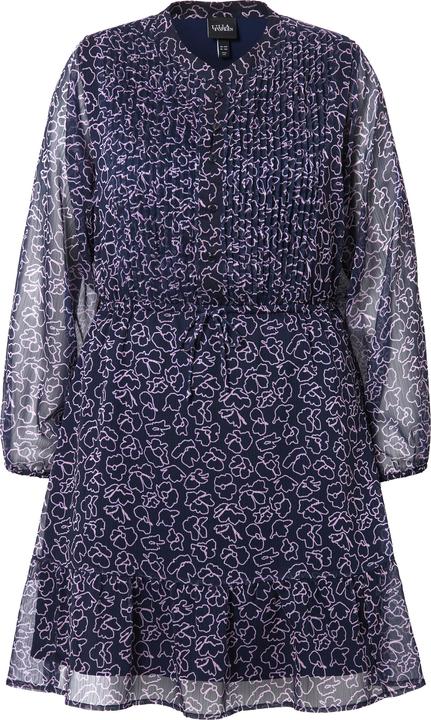Produktbild Ulla Popken Kleid, Blüten, A-Linie, Tunika-Ausschnitt, Langarm (62)