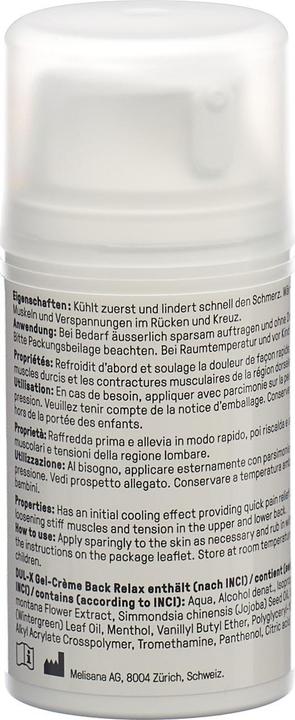 Nährwerte und Zutaten Dul-X Back Relax (1x, 75 ml)
