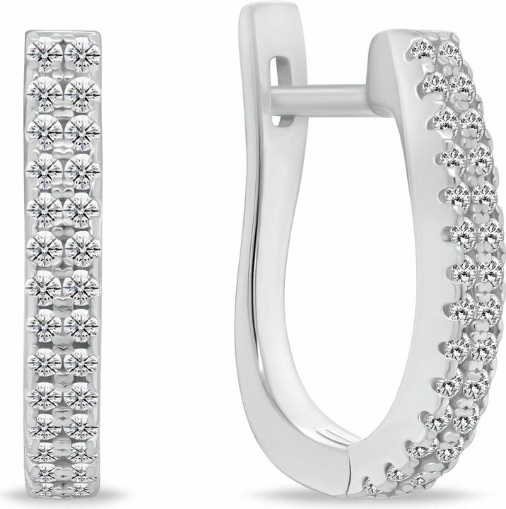 Produktbild Brilio Silver - Glittering silver round earrings EA132W