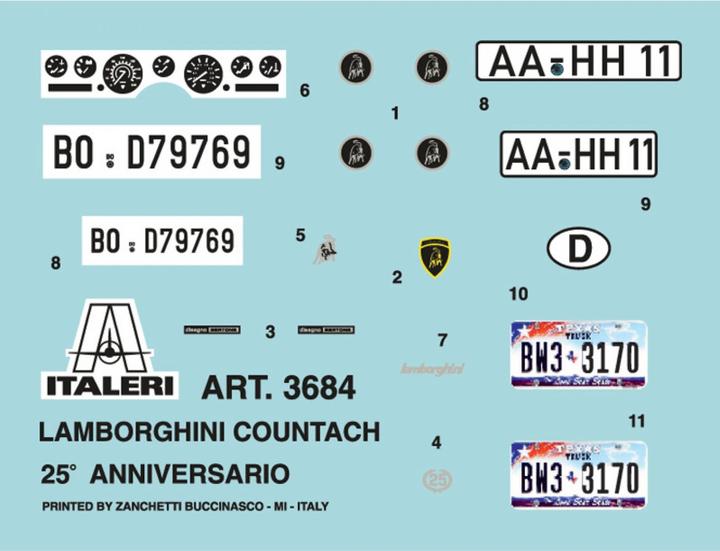 Produktbild Italeri LAMBORGHINI COUNTACH 25th Anniversary