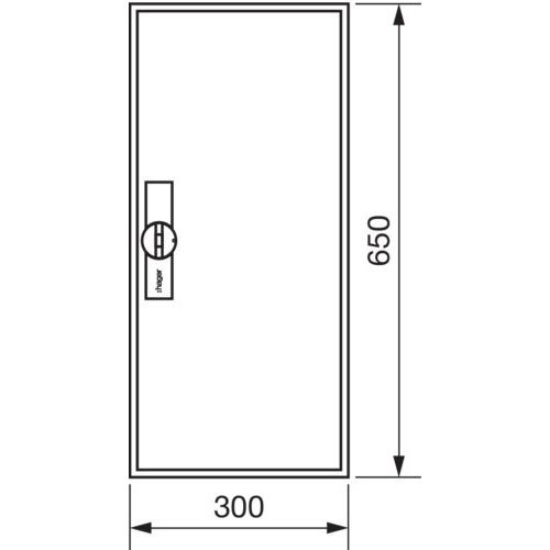 Thumbnail - Hager HAG FWB41D Feldverteiler univers IP44 650x300x161mm (Verteiler), Elektronikzubehör + Gehäuse, Weiss