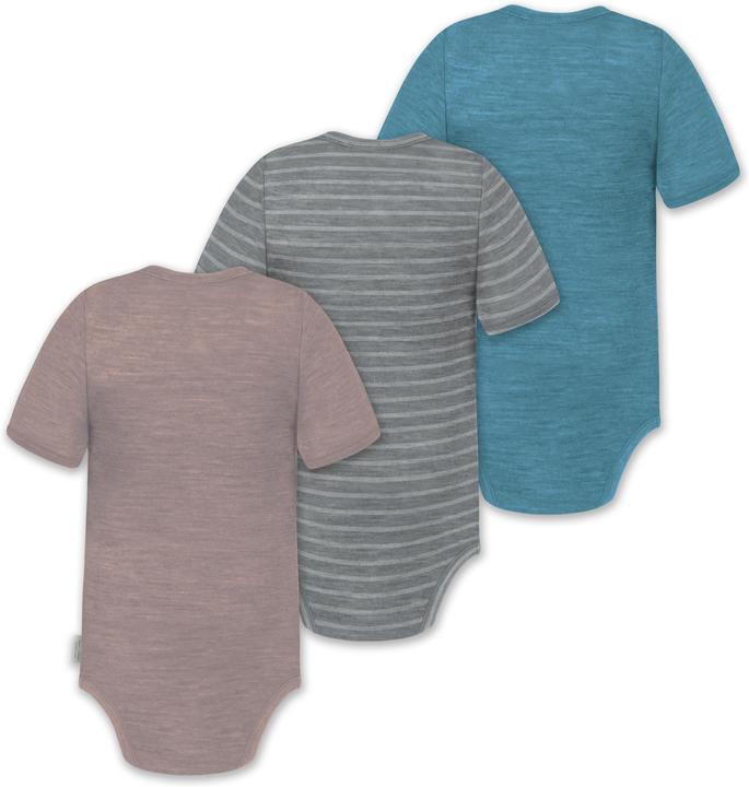Produktbild Normani 3er Set Baby Merino Kurzarmbody „Tihoi" - 9319 (80)