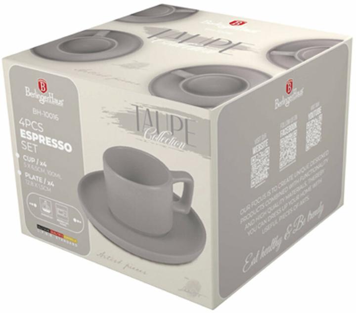 Immagine prodotto BerlingerHaus Haus Espressotassenset, Taupe Collection (100 ml, 4 x)