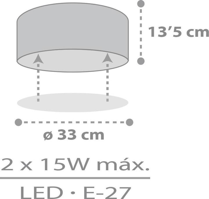 Actual product image Dalber Ceiling lamp Colour Light Grey (E27)