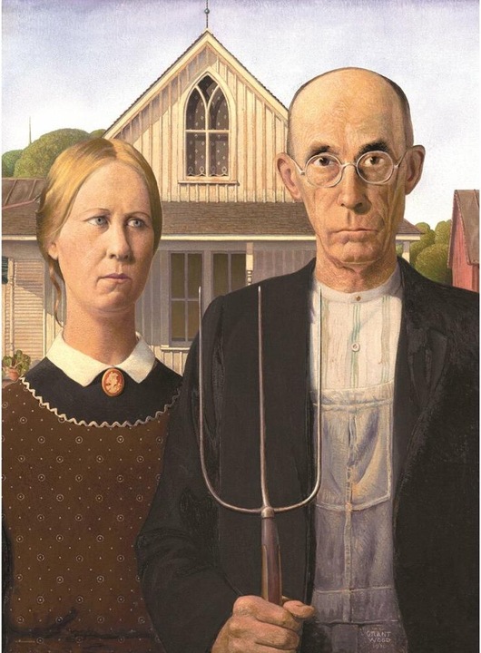 Productafbeelding Eurographics American Gothic van Grant Wood (1000 onderdelen)