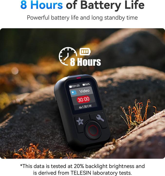 Productafbeelding Telesin Bluetooth Remote V2 For GoPro 12/11/10/9/8/Max (T-S5-RMT-01-TGP) (Held 10, Held 8, Held 9, Held 12, Held 11)