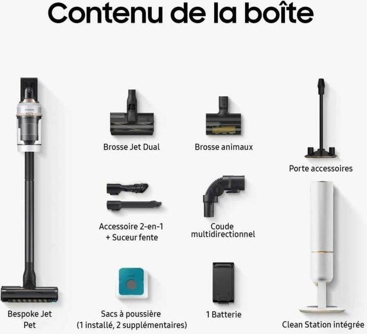 Image du produit Samsung Bespoke Jet Plus Pet VS20B95823W