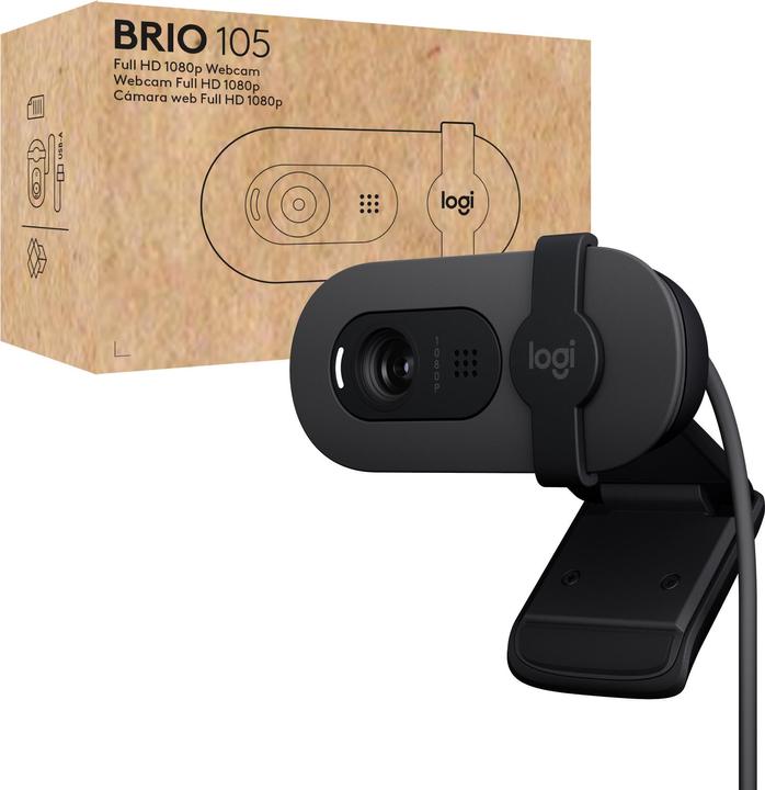 Immagine prodotto Logitech Webcam Brio 105 Full HD 1080p - GRAFITE - B2B (2 Mpx)