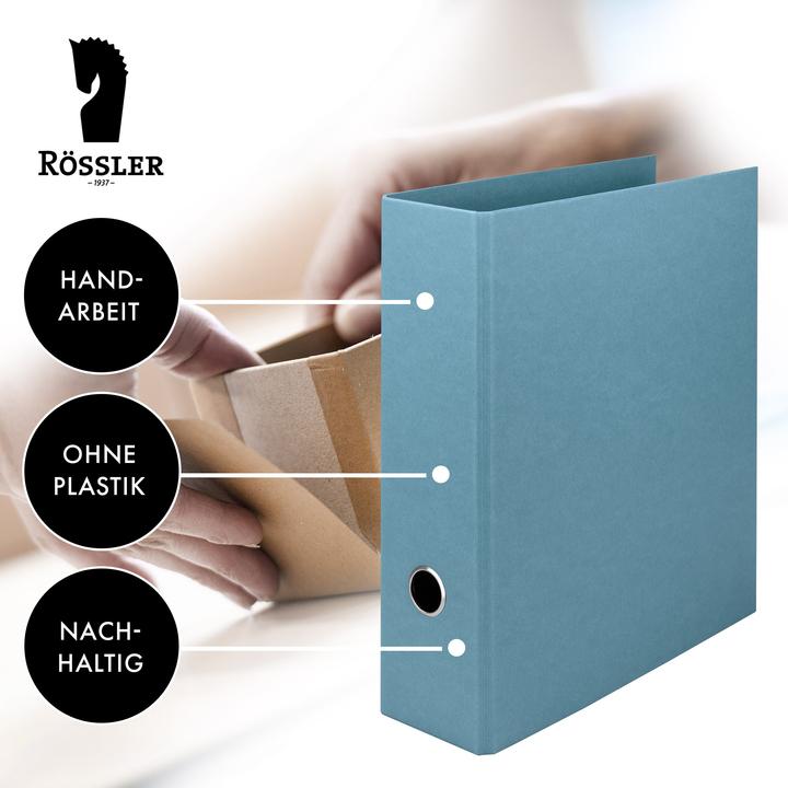 Actual product image Rössler Folder S.O.H.O. Denim 85 mm, Blue (A4, 85 mm, 1 pcs.)