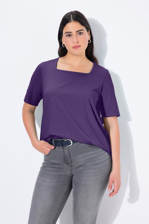 Actual product image Ulla Popken Essential Square Neck Stretch Tee (46, 48)