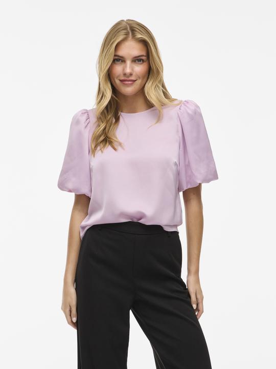 Produktbild Vila VIELLETTE Rundhals Oberteil mit kurzen Ärmeln (40)