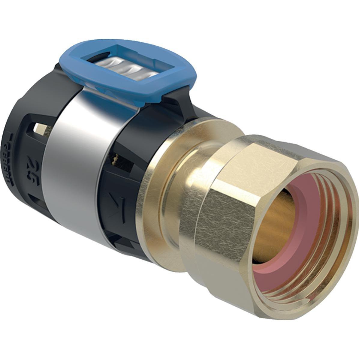 Geberit, Rohrverbindungstechnik, FlowFit bergang 40 mm x 1 1/4" mit berwurfmutter 620624001