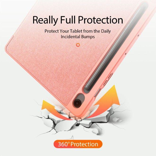 Image du produit Samsung Galaxy Tab S10 FE Plus - Ducis Domo Series, aufstellbares Flip-Etui, Pink (Samsung Galaxy Tab S10 FE+)
