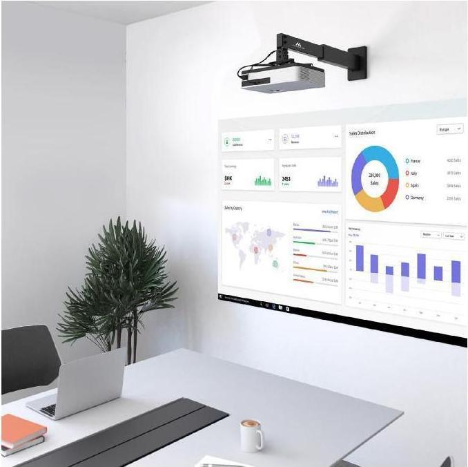 Image du produit Maclean MC-945 Wall Mount Holder for Short Distance Video Projector Bracket 360° Rotatab (Mur)
