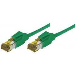 Thumbnail - Tecline Patchkabel S/FTP, PiMF, Cat 6a, grün, 7,5 m Für 10 Gigabit/s, halogenfrei, mit Draka-Kabel und Hiros (S/FTP, CAT...