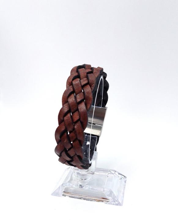 Produktbild Thomss Lederarmband No.11 Unisex Leder Braun & Edelstahlverschluss Umfang 21cm (21 cm, Edelstahl, 100% Leder)