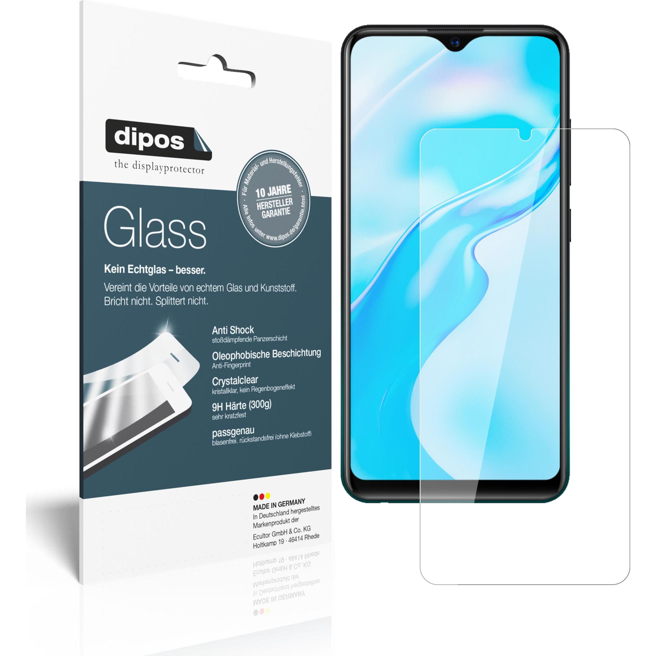 Dipos Displayschutz Anti-Shock (2 Stück, Vivo Y3S), Smartphone Schutzfolie, Transparent