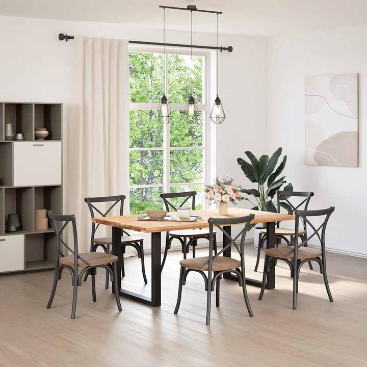 Immagine prodotto vidaXL Gambe del tavolino a U 2 pezzi nero 80x(72-73) cm gamba del tavolo in acciaio