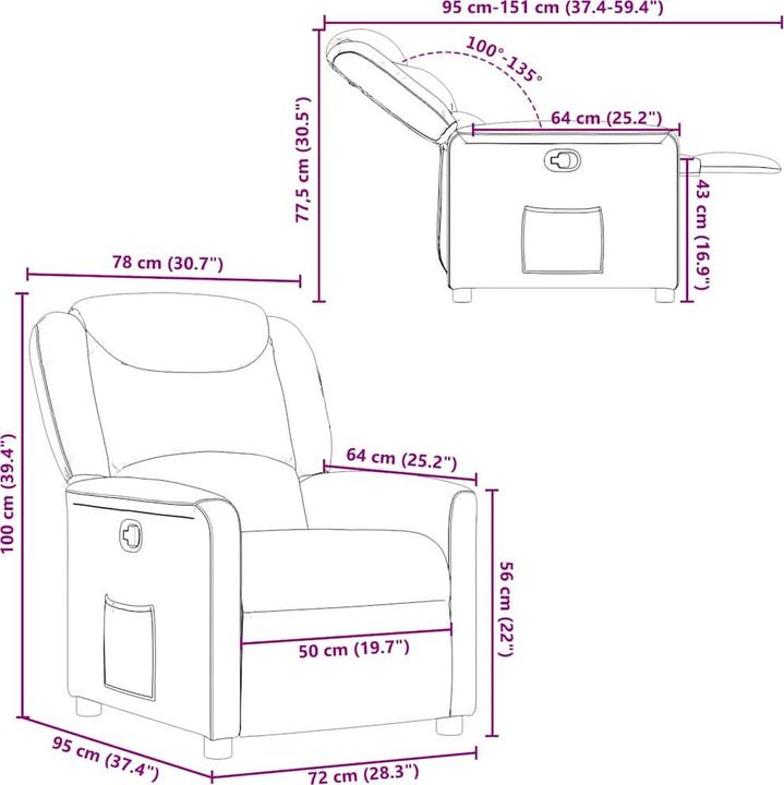 Actual product image vidaXL Relaxsessel