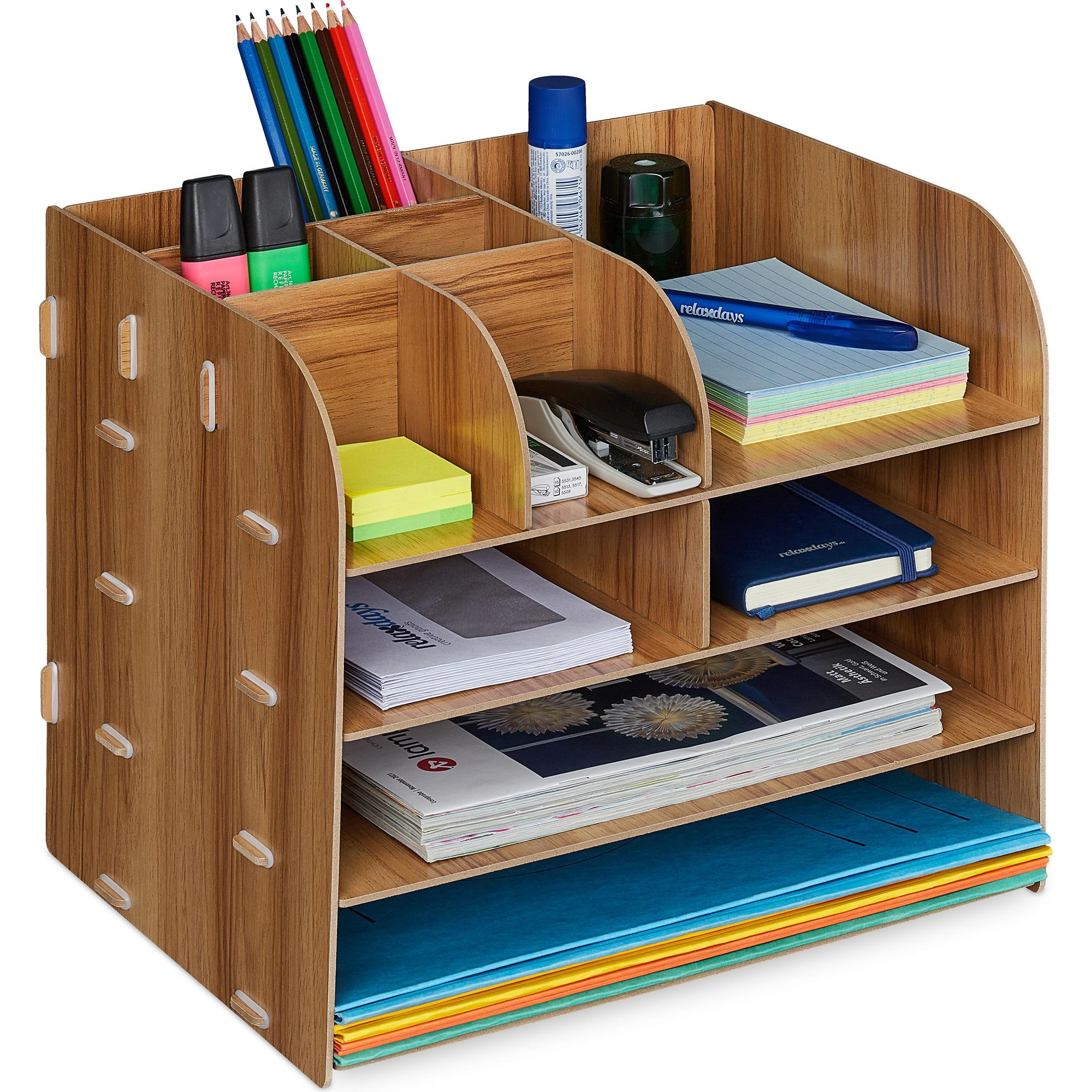 Relaxdays, Dokumentenablage, Schreibtisch Organizer