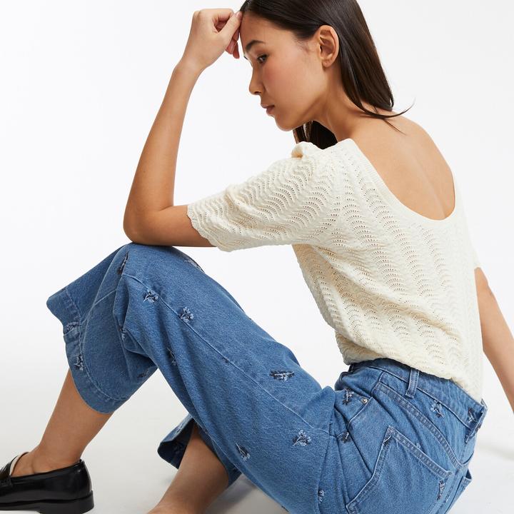 Produktbild La Redoute Collections Feinstrickpullunder mit rundem Ausschnitt (XXL)