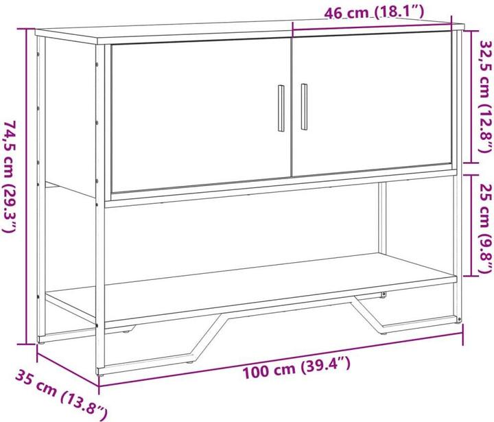 Produktbild vidaXL Konsolentisch (100 x 35 x 74.50 cm)
