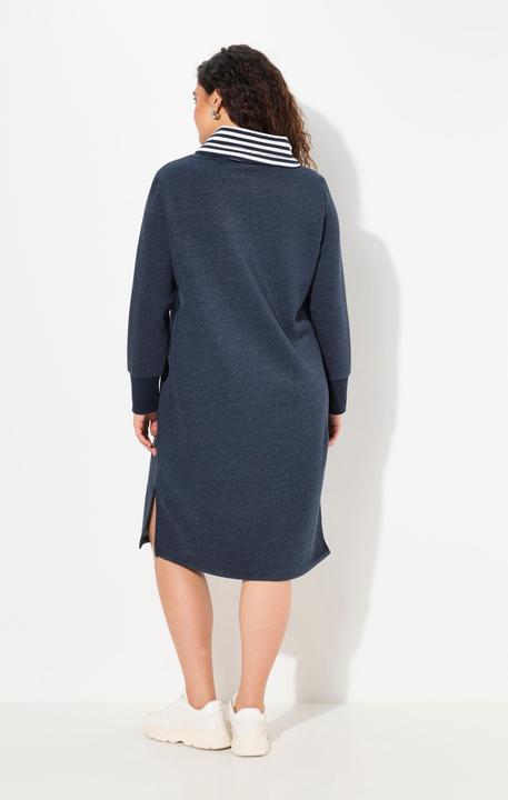 Produktbild Ulla Popken Sweatkleid, Zierpaspeln, Stehkragen, Langarm, Taschen (50, 52)