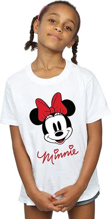 Actual product image Disney Girls Minnie Mouse Face Cotton T-Shirt (128)