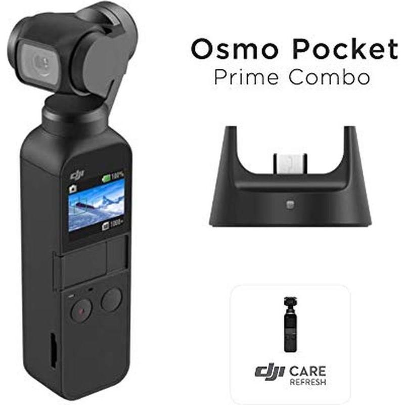 DJI Osmo Pocket Prime Combo - 3-Achs-Gimbalstabilisator mit Zubehörkit und integrierter Kamera, Gimb