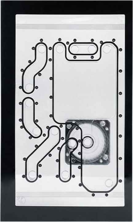 Stealkey Customs Lian Li O11D Mini Front MK2 D5 Distroplate - Acrylic - Black