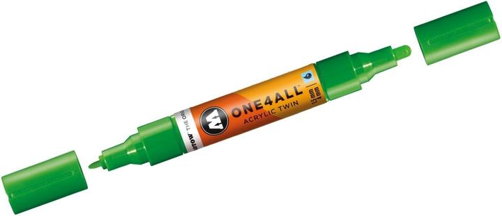 Actual product image Molotow Marqueur pour Maquettes - One4All Twin - Acrylique Vert Univers - 1,5/4mm - -222 - 14 cm (1x)