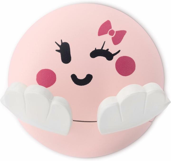 Actual product image Inofix Smiley adhesive hook, pink
