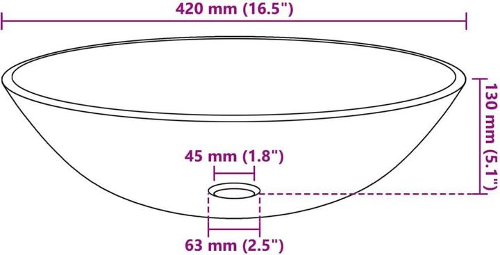 Actual product image vidaXL Waschbecken (420 mm, 420 mm)