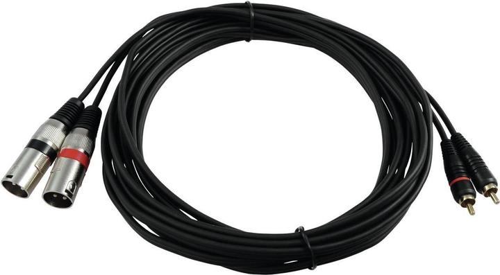 Immagine prodotto Omnitronic Cavo adattatore 2xXLR(M)/2xCinch 6m bw (6 m, XLR)