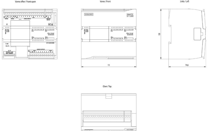 Immagine prodotto Siemens SIMATIC S7-1200 CPU 1214C, DC/DC/DC