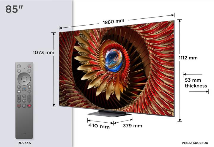 Immagine prodotto TCL Smart TV 85C8K UHD 85" ULED HDR10 Google Assistant QLED (85", QLED, UHD)