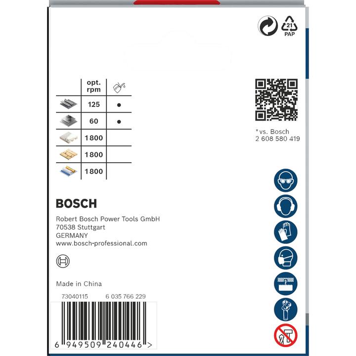 Etichetta energetica Bosch Professional Zubehör Sega a tazza PRO Multi Material PC Plus, 70 mm (70 millimetri)