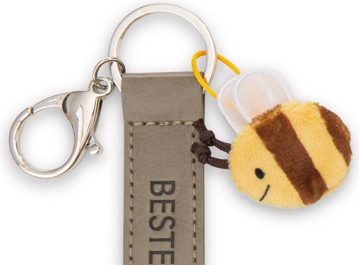 Image du produit Magni NICI Schlüsselanhänger Bester Papa Kunstlederband mit Biene olive 10cm