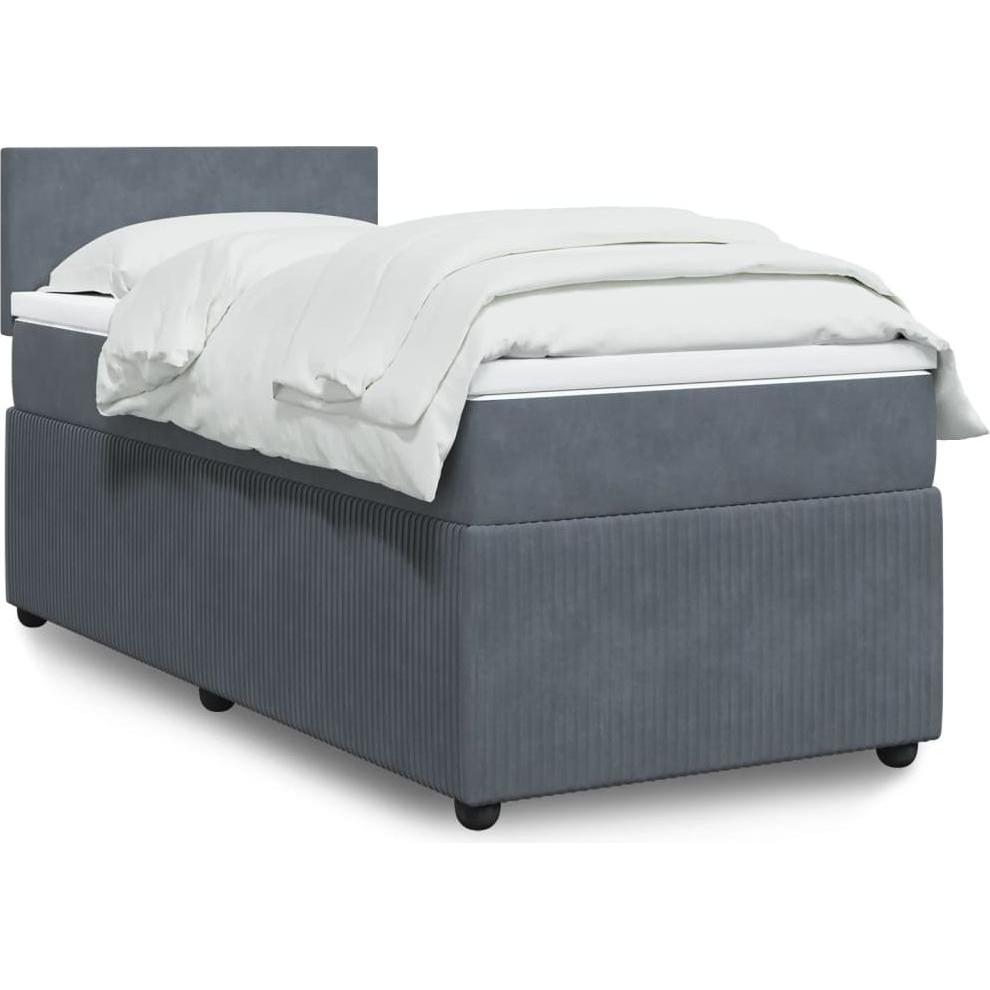 VidaXL, Bett, Bo x springbett mit Matratze 120 x 190 cm Samt (120 x 190 cm)